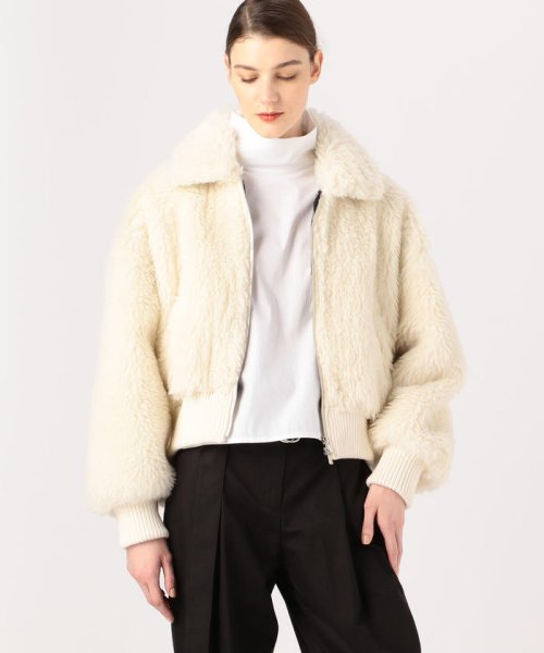 セール 50%OFF】アルパカファー リバーシブルショートブルゾン 