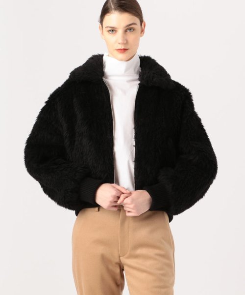 セール 50%OFF】アルパカファー リバーシブルショートブルゾン 