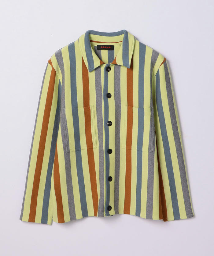 セール 50%OFF】コットンカシミヤ ストライプポロニット セール 50%OFF】コットンカシミヤ ストライプポロニット