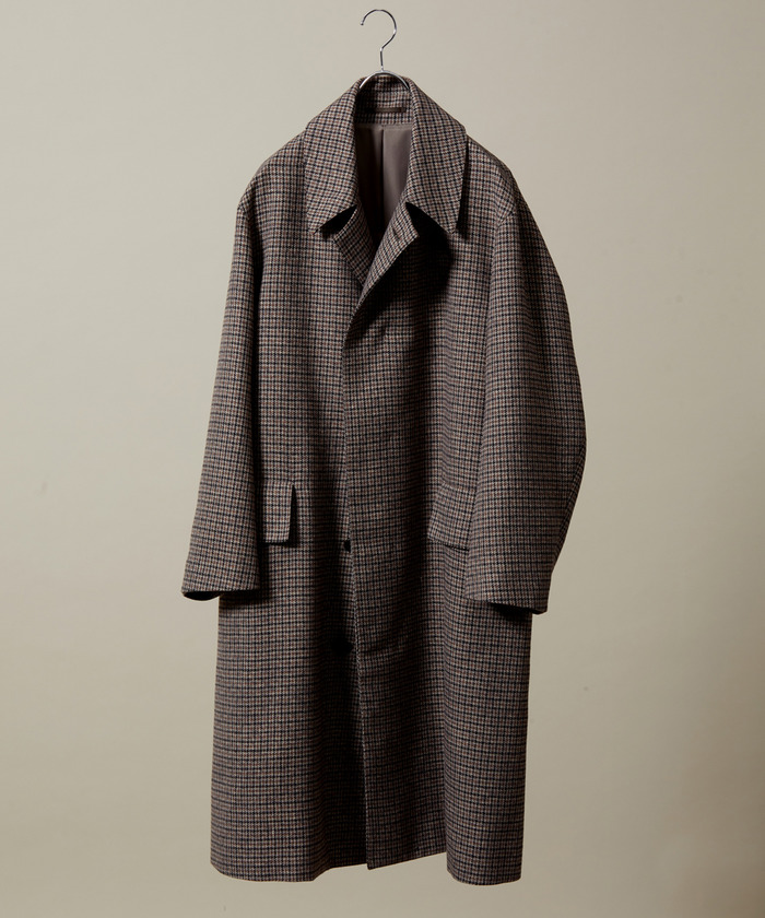 HYBRID TWEED】オーバーサイズ ステンカラーコート(503370872 HYBRID TWEED】オーバーサイズ ステンカラーコート(503370872