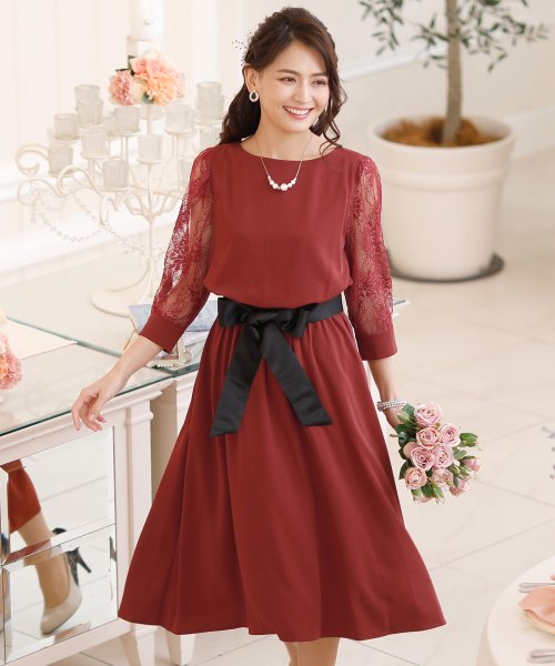 クーポン レース リボン ロングスカート 結婚式ワンピース 同窓会 成人式 セレモニー大きいサイズ対応フォーマルパーティードレス プールヴー Pourvous D Fashion クーポン レース リボン ロングスカート 結婚式ワンピース 同窓会 成人式 セレモニー大きいサイズ対応フォーマルパーティードレス プールヴー Pourvous D Fashion