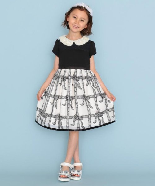 セール 50 Off 150 160cm リボンレースドレス ワンピース 組曲kids Kumikyoku Kids D Fashion