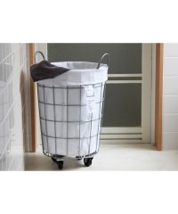 BRID/WIRE ARTS & PRO LAUNDRY ROUND BASKET with CASTER 33L/503357335