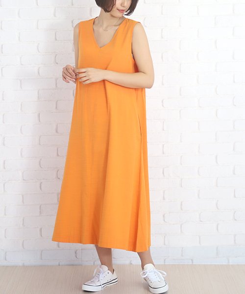 セール62 Off ノースリーブ Aラインワンピース 夏 レディース ドレープ感 アミュレット Amulet D Fashion
