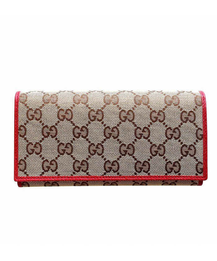 GUCCI グッチ アウトレット レディース 二つ折り長財布 GGキャンバス