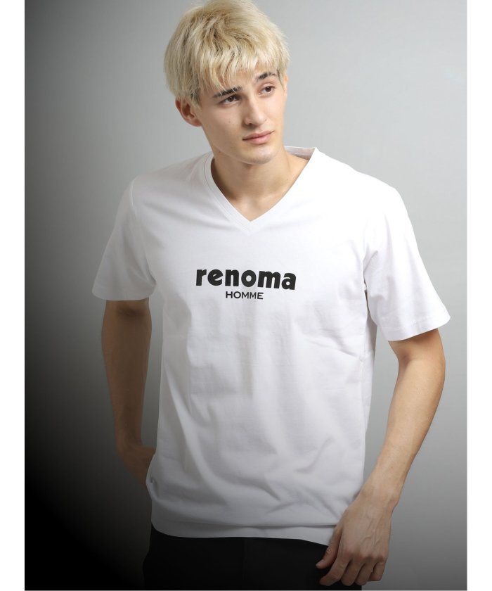 セール 49%OFF】エナメル ロゴVネック半袖Tシャツ(503382459