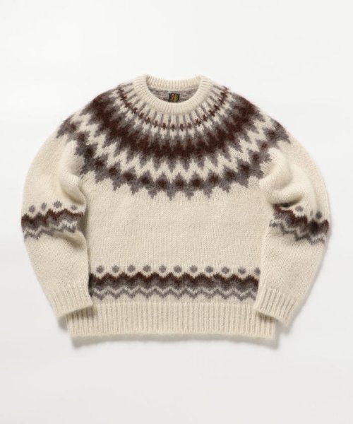 BATONER/バトナー】MOHAIR NORDIC CREW NECK モヘアノルディッククルー 