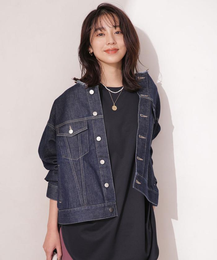 セール 50%OFF】ノーカラーデニムジャケット(503319696) | NANO