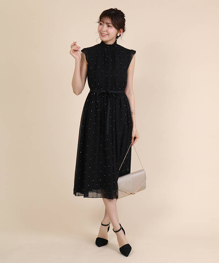 超歓迎された Petit Poudreのミドルワンピースドレス ブラック 新品 