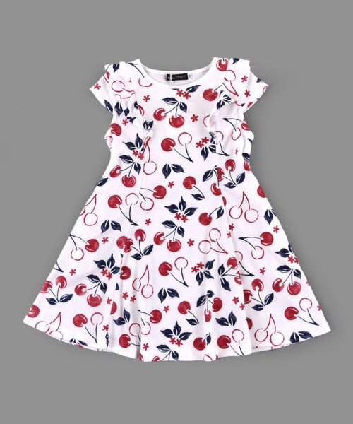 セール チェリー レモン スムース フルーツ プリント ワンピース 90cm 140cm ベベ Bebe D Fashion セール チェリー レモン スムース フルーツ プリント ワンピース 90cm 140cm ベベ Bebe D Fashion