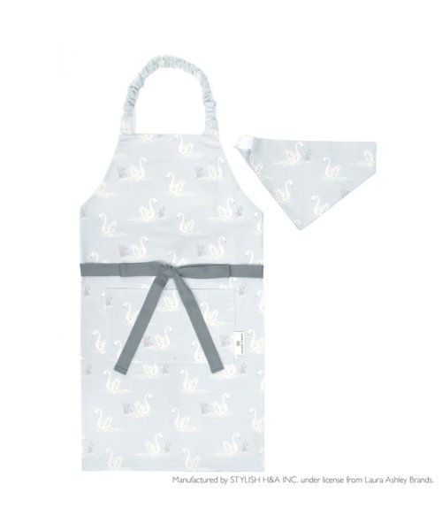 Laura Ashley 子どもエプロン 130 160cm Swans ローラアシュレイ Laura Ashley D Fashion