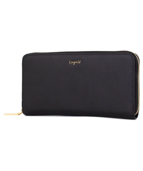 アングリッド Ungrid 財布 長財布 レディース ラウンドファスナー Smooth Round Wallet ブラック キャメル 黒 Ung アングリッド Ungrid D Fashion
