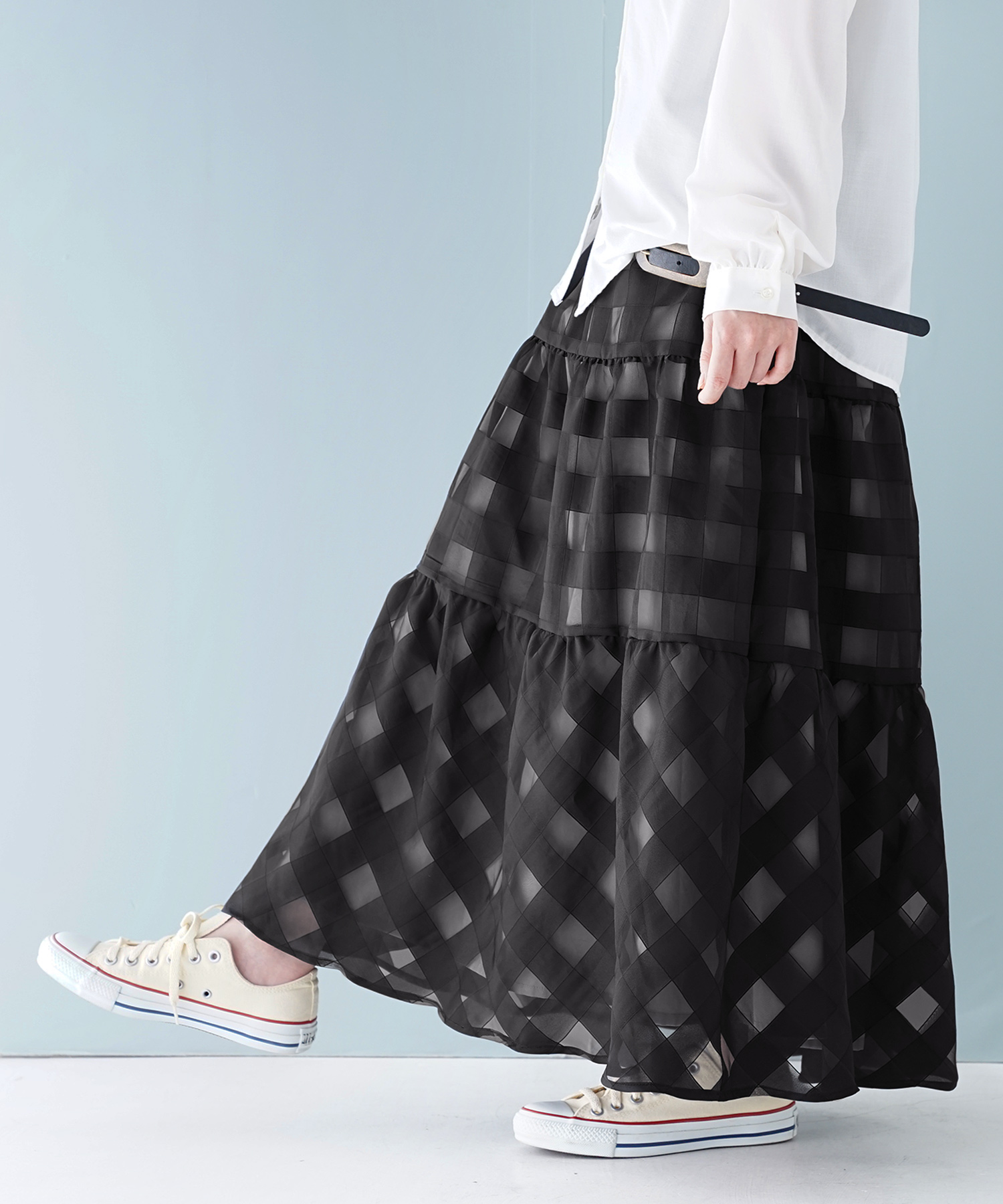 ギンガムチェック柄ティアードスカート 日本限定モデル 注目のブランド osharewalker オシャレウォーカー