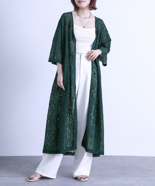 総レースロングカーディガン オシャレウォーカー Osharewalker D Fashion 総レースロングカーディガン オシャレウォーカー Osharewalker D Fashion