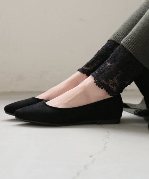 シンプルフラットパンプス オシャレウォーカー Osharewalker D Fashion