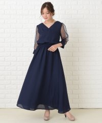 Lace Ladies/ドットチュール袖ロングドレス ワンピース・ドレス/503355865