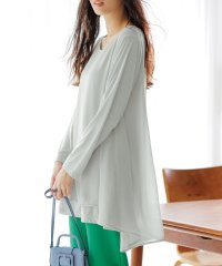 Ranan/ラナン RANAN 異素材切替フレアーチュニック/503367439