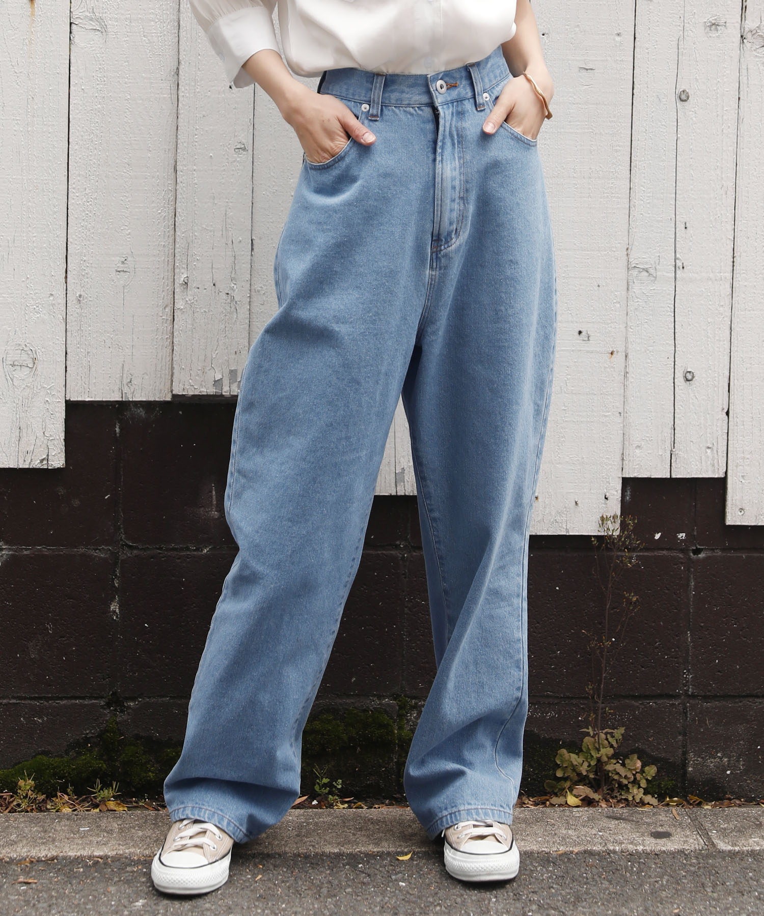 S安価 ワタナベハイウエスト ストレートデニム Maison beige取扱デニム 【最安値に挑戦】 ハイウエスト beige取扱デニム Maison ストレートデニム デニム/ジーンズ