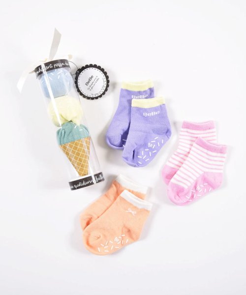 ベビー アイスクリーム パステルカラー ソックス セット 11cm 13cm 503376272 ベベ Bebe D Fashion