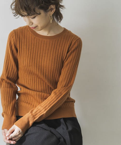 セール 一部web限定カラー コンパクトリブニット 長袖 アーバンリサーチ Urban Research D Fashion