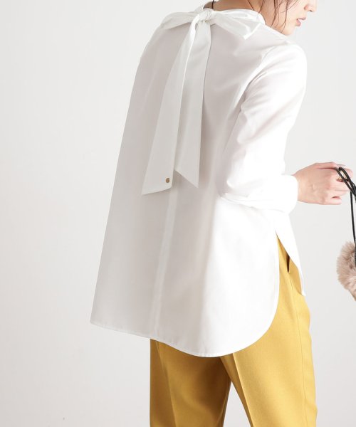 セール 田中みな実さん着用 バックリボン袖タックブラウス ビス Vis D Fashion