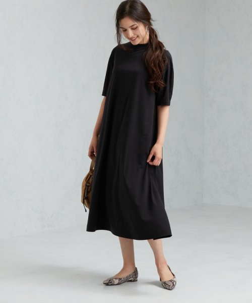 Ffc ソデ リッタイ 五分袖 カットソー ワンピース グリーンレーベルリラクシング Green Label Relaxing D Fashion