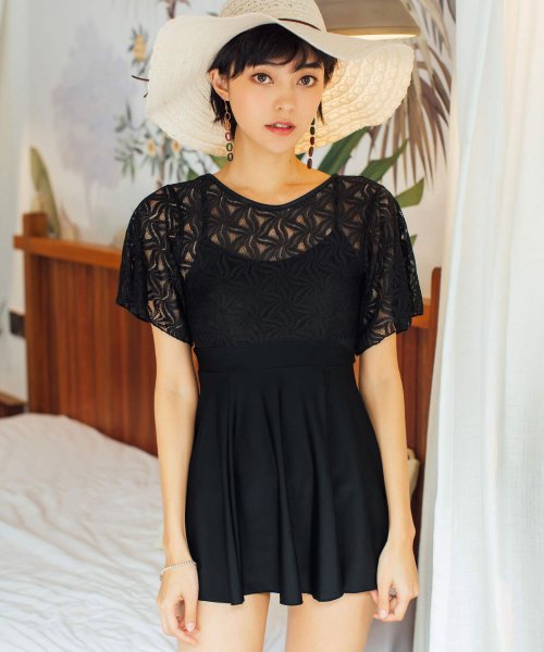 セール シックレース ワンピース水着 オシャレボ Osyarevo D Fashion