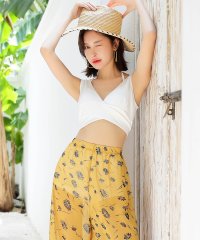 OSYAREVO/オシャレボ OSYAREVO 【ネット限定】【3点セット】ワイドパンツ付き カシュクールクロススイムウェア 水着/503393541