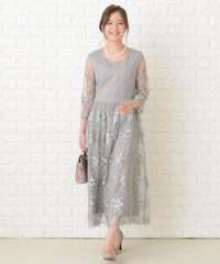 Lace Ladies/花柄シースルー袖ロングパーティドレス・ワンピース/503355842