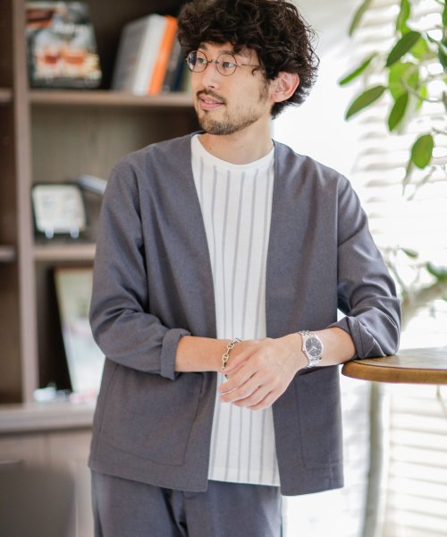 セール Magaseek Dfashion 別注ドライタッチノーカラージャケット セットアップ対応 ナノ ユニバース Nano Universe D Fashion