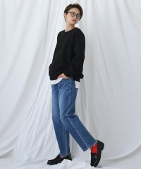 CHOCOA/コットンビンテージ風デニム【マタニティ服】マタニティパンツ コットン テーパード アジャスター付き ボトムス ウォッシュ カットオフ 妊娠 ジーンズ 春夏秋冬/503383210