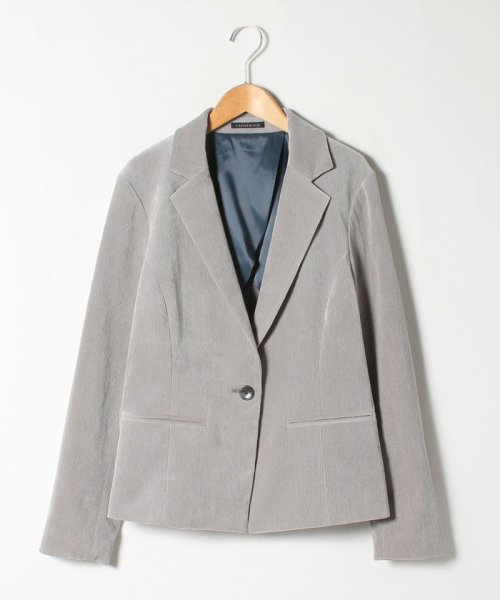 セール 大きいサイズ セットアップ対応 ストレッチコーデュロイ ジャケット ラピーヌ ブルー Lapine Bleue D Fashion セール 大きいサイズ セットアップ対応 ストレッチコーデュロイ ジャケット ラピーヌ ブルー Lapine Bleue D Fashion