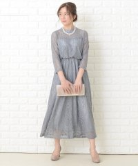 Lace Ladies/シースルー袖総レースロング丈ワンピース・ドレス/503355851