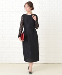 Lace Ladies/レースレディース Lace Ladies レース袖ミモレ丈総レースワンピース・ドレス/503355858