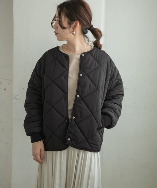 セール 中綿キルティングノーカラージャケット アイテムズ アーバンリサーチ レディース Items Urbanresearch D Fashion