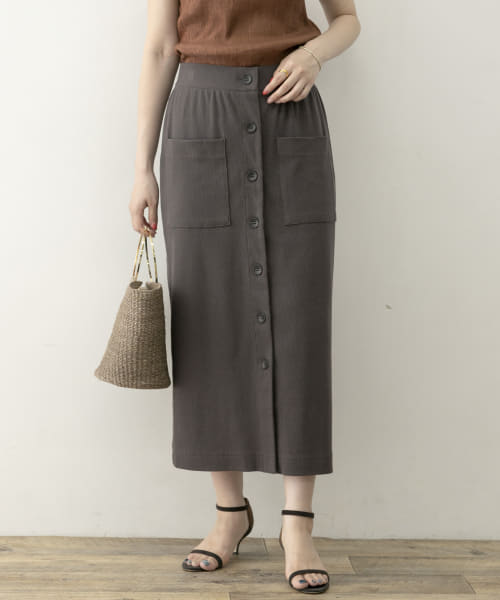 セール 50%OFF】F by ROSSO フロントボタンカットスカート