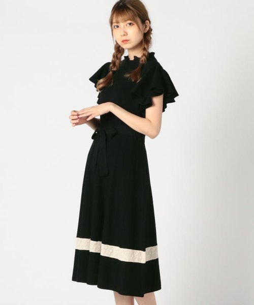 セール 50 Off ピュアバイカラーフリルニットワンピース ロディスポット Lodispotto D Fashion