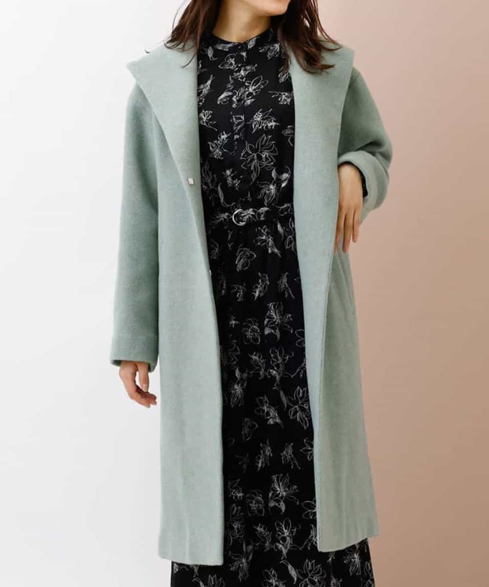 【美品】23区　ボアジャージードロップショルダーコート 23区【ニジュウサンク】よりボアジャージドロップショルダー