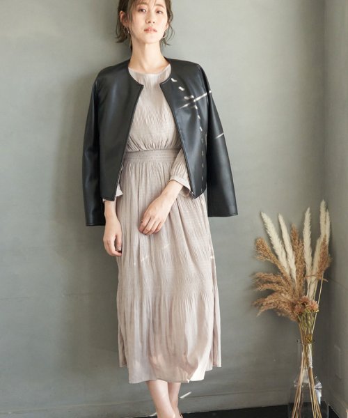 セール マジョリカプリーツサテンワンピース ロペピクニック Rope Picnic D Fashion