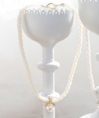 PourVous/プールヴー PourVous クロスビジューパールネックレス/503113032