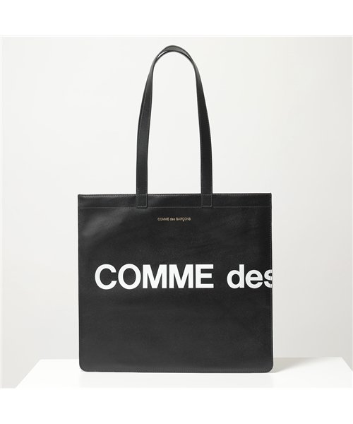 セール Comme Des Garcons コムデギャルソン Sa9001hl Huge Logo レザー フラット ロゴ トートバッグ Black メンズ コムデギャルソン Comme Des Garcons D Fashion