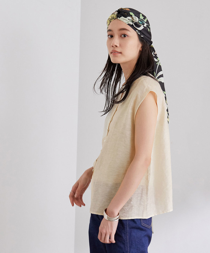 セール 40%OFF】2WAYシアーノースリーブブラウス(503424198