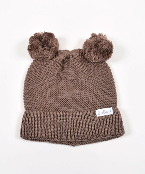 クマ ウサギ 耳付き ニット キャップ 48cm 50cm ベベ Bebe D Fashion