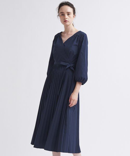 セール カシュクールプリーツワンピース ランバンオンブルー Lanvin En Bleu D Fashion