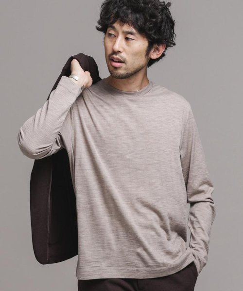 Italy Wool ドレスｔシャツ 長袖 503355146 ナノ ユニバース Nano Universe D Fashion