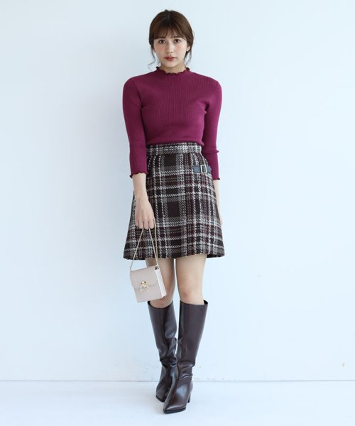 美人百花11月号掲載 グレンチェックミニスカート リランドチュール Rirandture D Fashion 美人百花11月号掲載 グレンチェックミニスカート リランドチュール Rirandture D Fashion