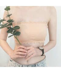 shoppinggo/ショッピングゴー shoppinggo 韓国ファッション 夏服 ブラトップ カップ付きキャミソール チューブトップブラ 胸元 パット付 インナー ラカバー/503468579