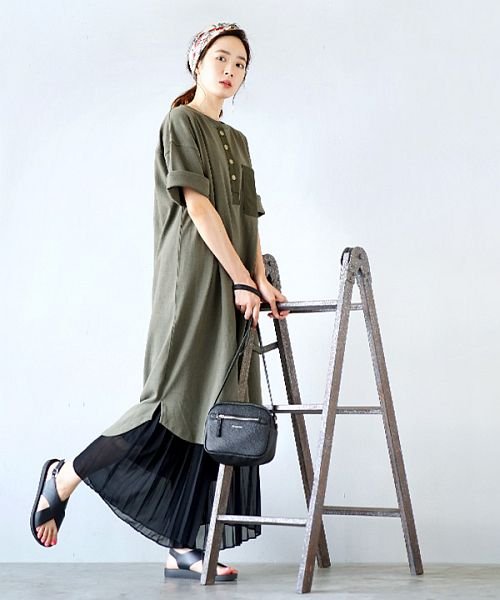 ヘンリーネック プルオーバーワンピース イーザッカマニアストアーズ E Zakkamaniastores D Fashion