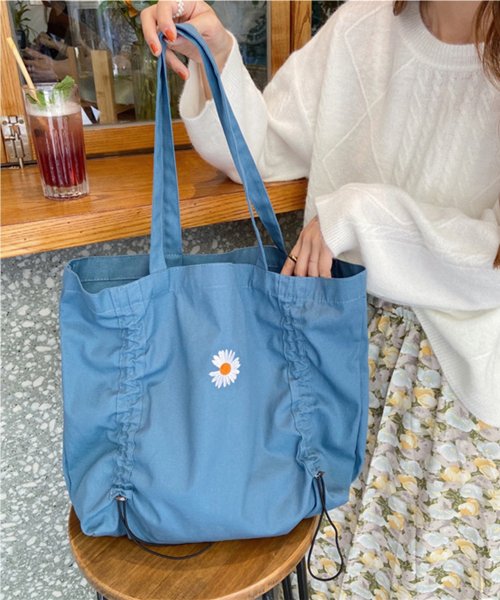 クーポン セール Off キャンバス トート 通勤 通学 キャンバス 綿100 エコバッグ 軽量 大容量 折りたたみ 帆布 おしゃれ 可愛い エコバッグ 花 Aimoha アイモハ Aimoha D Fashion