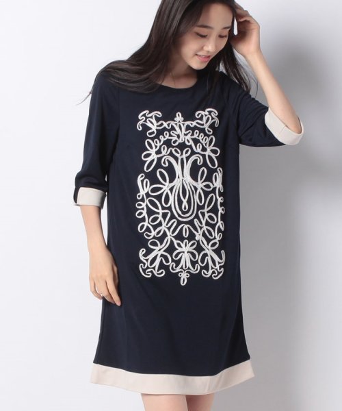 セール 80 Off コード刺繍配色ワンピース ブージュルード Bou Jeloud D Fashion セール 80 Off コード刺繍配色ワンピース ブージュルード Bou Jeloud D Fashion